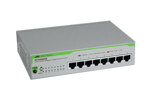 990-003081-50 - Allied Telesis 8-Port Gigabit Unmanaged Network Switch