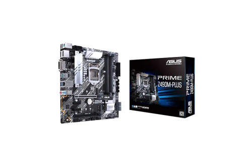 90MB12W0-M0EAY0 - Asus PRIME Z490M-PLUS LGA1200 Micro-ATX Motherboard, Supports Core i9/i7/i5/i3, DDR4