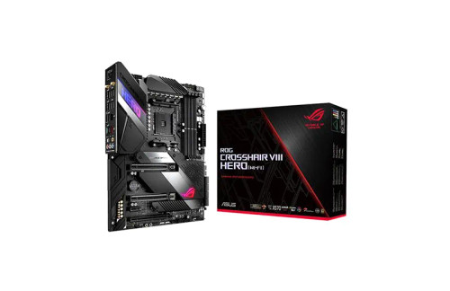 90MB10T0-M0EAY0 - Asus ROG CROSSHAIR VIII HERO WI-FI Socket AM4 AMD X570 Chipset ATX System Board Motherboard Supports 3rd and 2nd Ryzen DDR4 4x DIMM
