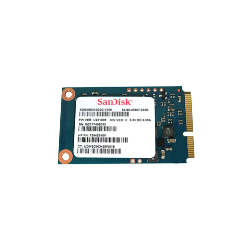 724428-001 - HP 32GB MLC SATA 6Gb/s mSATA SSD