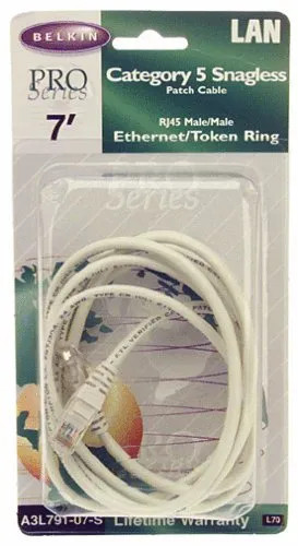 A3L791-07 - BELKIN 7ft Cat5e Network Patch Cable