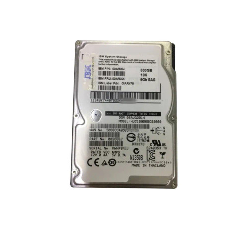 00AR325 - IBM 600GB 10000RPM SAS 6Gb/s 2.5" HDD