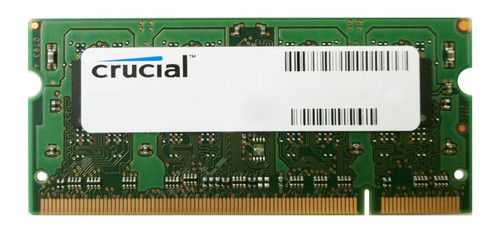 Crucial 1GB DDR2-667MHz Memory Kit for Laptop SoDimm CL5 200-Pin Unbuffered Non-ECC - CT850713