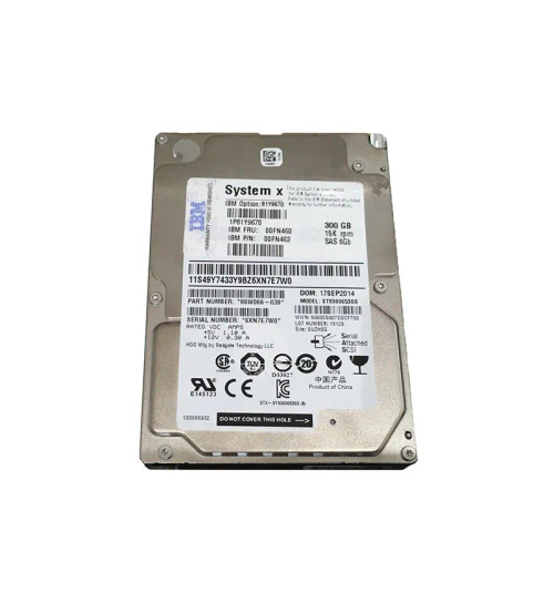 00FN460 - IBM 300GB 15K RPM SAS 6Gb 2.5" HDD