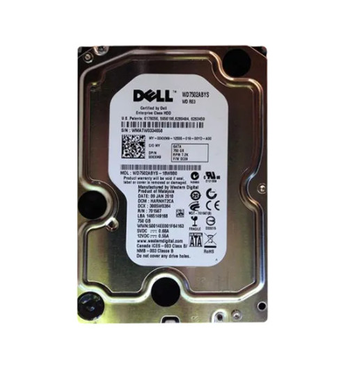 Dell 750GB 7200RPM SATA Hard Drive 3.5 32MB Cache - Compatible with Servers