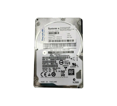 Lenovo 1TB SAS 12.0 Gbps 2.5 10000RPM HDD 00NA272 for Hot Swap, Server Storage