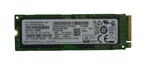 Lenovo - Solid state drive - encrypted - 256 GB - internal - M.2 2280 - PCI Express 3.0 x4 (NVMe) - TCG Opal Encryption - FRU, CRU - Tier 2