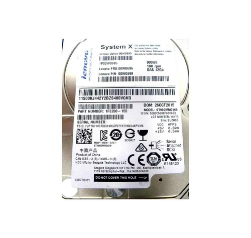 00WG696 - IBM 900GB 10K RPM SAS 12Gb/s 2.5" HDD