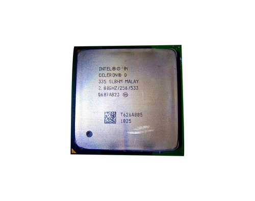 221-5786 - Dell 2.80GHz 533MHz FSB 256KB L2 Cache Socket PPGA478 Intel Celeron D 335 1-Core Processor
