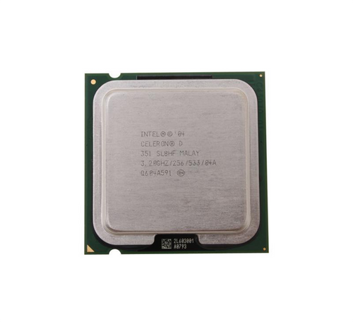 222-1072 - Dell 3.20GHz 533MHz FSB 256KB L2 Cache Socket PLGA478 / PLGA775 Intel Celeron D 351 1-Core Processor
