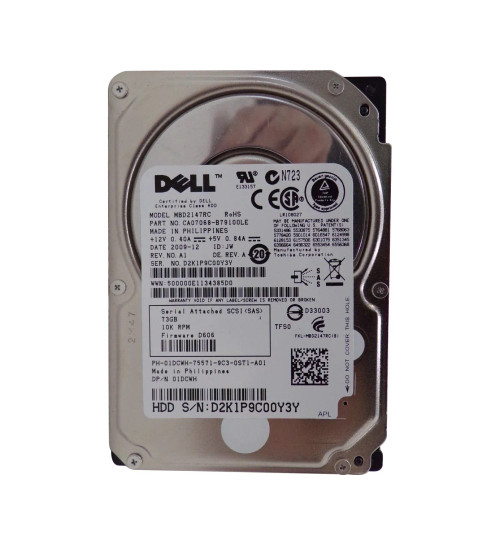 01DCWH - Dell 73GB 10K RPM SAS 3Gb/s 2.5" HDD