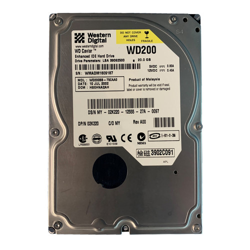 02K220 - Dell 20GB 7200RPM IDE ATA-100 3.5" HDD