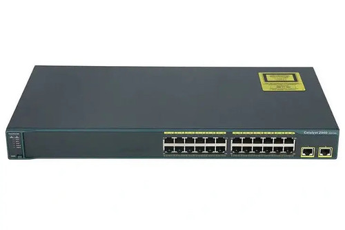 WS-C2960-24TT-L-RF - Cisco 24-Port 10/100 2x Gigabit Layer 2 Network Switch