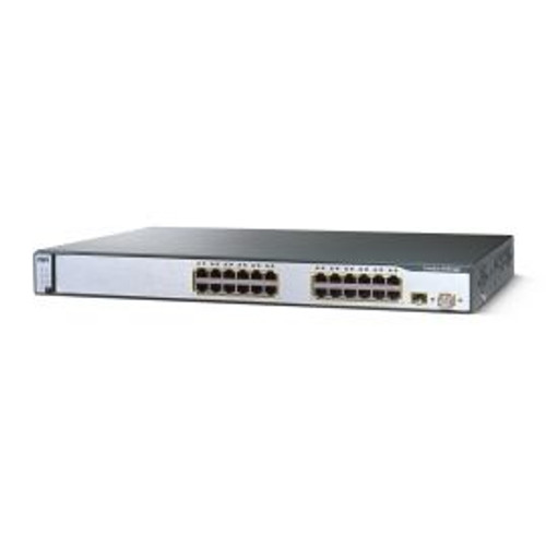 WS-C3750-24TS-E - Cisco Catalyst 3750 24-Ports RJ-45 Manageable Rack-mountable Switch with 2x SFP Ports