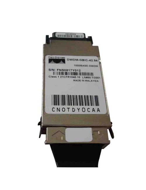DWDM-GBIC-42.94= - Cisco 1.25Gbps DWDM 80Km 1542.94nm SC GBIC Transceiver