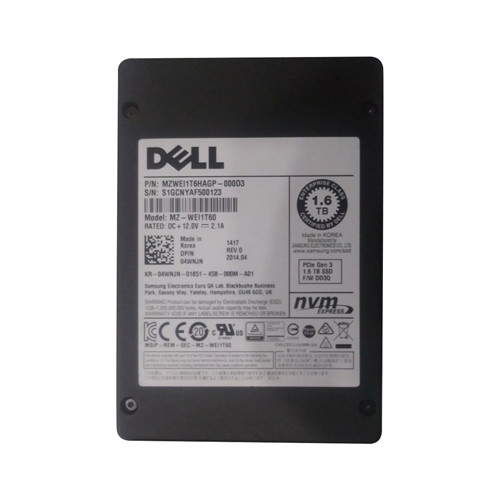 Dell 4WNJN 1.6TB Enterprise NVMe U.2 SSD Drive