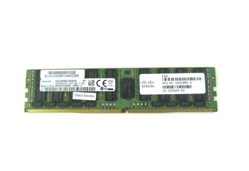 15-103924-01 - Cisco 32GB PC4-17000 DDR4-2133MHz Registered ECC CL15 288-Pin Load Reduced DIMM 1.2V Quad Rank Memory Module