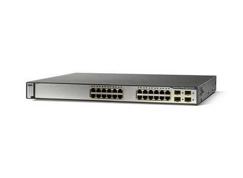 WS-C3750G-24PS-S-RF - Cisco Catalyst Switch 3750 24 Port 10/100/1000T Poe + 4 Sfp + Ipb Image