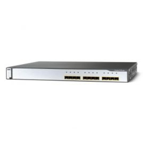 WS-C3750G-12S-E - Cisco Catalyst 3750 12-Ports Gigabit SFP Managebale Layer3 Rack Mountable 1U and Stackable Switch