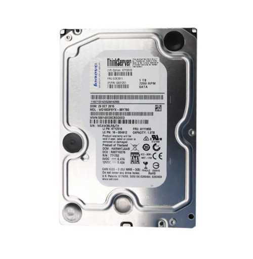 03X3911 - Lenovo 1TB SATA 7200RPM 3.5" Hot Swap HDD