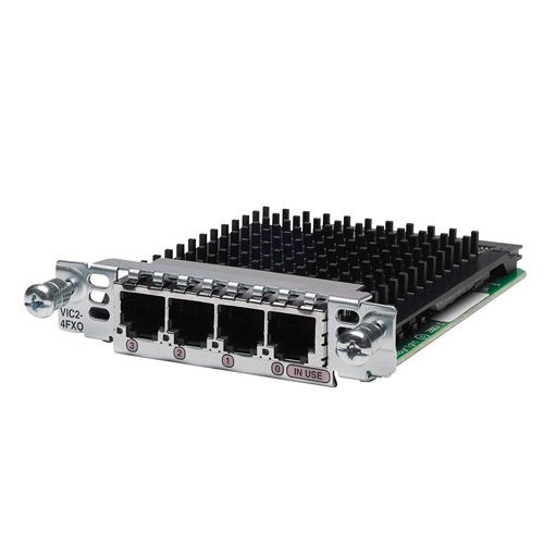 Cisco VIC2-4FXO 4-Ports Analog FXO Voice Interface Card compatible with Cisco routers - mounted in a server rack