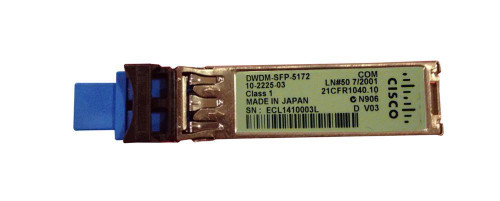 DWDM-SFP-5172 - Cisco 1Gbps 1000Base-DWDM 80km 1551.72nm SFP Transceiver