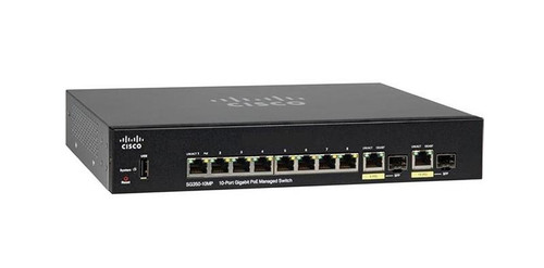 SG350-10MP-K9-RF - Cisco 8-Port Gigabit PoE+ Layer 3 Managed Switch