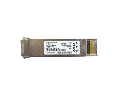 XFP-10G-MM-SR= - Cisco 10Gbps 10GBase-SR Multi-mode Fiber 300m 850nm Duplex LC Connector XFP Transceiver Module (NEW)