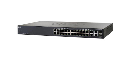 SF300-24MP - Cisco 24-Port 10/100 PoE 375W 2-Port Gigabit Network Switch