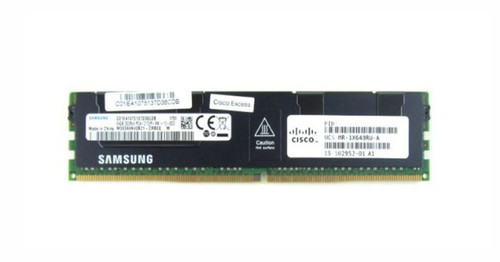 15-102952-01 - Cisco 64GB PC4-17000 DDR4-2133MHz Registered ECC CL15 288-Pin DIMM 1.2V Octal Rank Memory Module