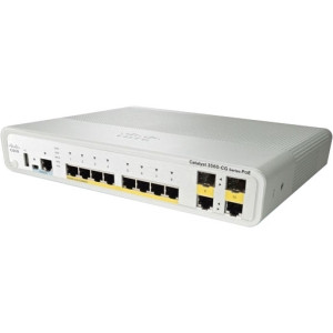 WS-C3560CPD-8PT-S= - Cisco 8-Port Gigabit PoE+ Wall Mount Network Switch