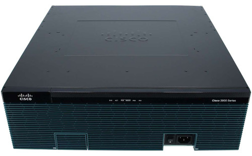 Cisco 3945 Router with SPE150, 3GE, 4EHWIC, 4DSP, 4SM, 256MB CF, 1GB DRAM IP Base - Network Router for Enterprise Use