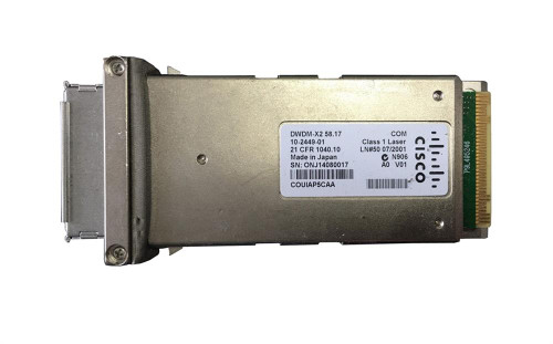 DWDM-X2-58.17= - Cisco 10Gb DWDM 80km 1558.17nm SC X2 Transceiver