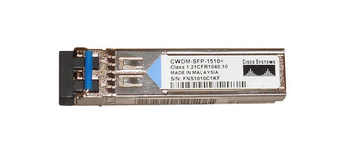 CWDM-SFP-1510= - Cisco 1Gb 1000Base-CWDM 80km 1510nm Duplex LC SFP Transceiver