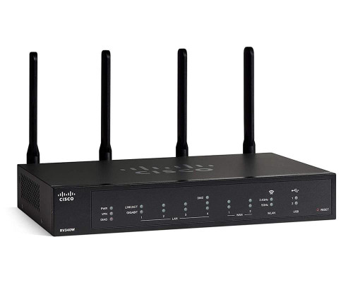 RV340W-E-K9-G5 - Cisco IEEE 802.11ac 4-Port Gigabit Dual WAN VPN Router