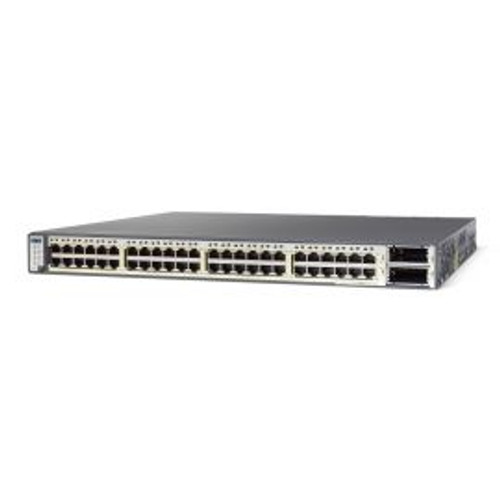 WS-C3750E-48PD-E - Cisco Catalyst 3750E 48-Ports 10/100/1000 RJ-45 PoE Multi Layer Stackable Ethernet Switch with 2x Uplink Ports