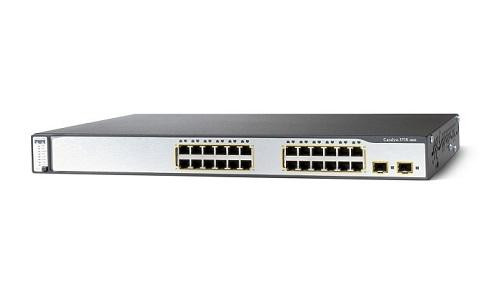 WS-C3750V2-24PS-E - Cisco Catalyst 3750V2 24-Ports Ethernet 10/100 and 2 SFP-based Gigabit Ethernet Ports Switch