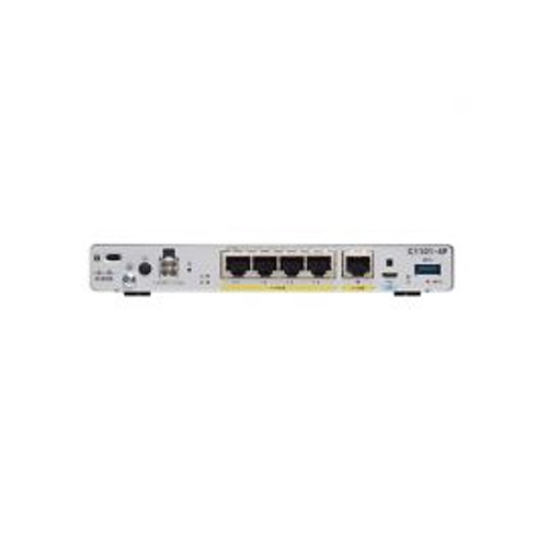 C1101-4P - Cisco Router 1 Ports SlotsGigabit Ethernet Rack-mountable Desktop