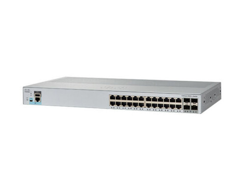 WS-C2960L-24TS-LL - Cisco Catalyst 2960L 24-Ports 10/100/1000Base-T RJ-45 Manageable Layer4 Switch with 4x SFP+ Ports