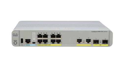 WS-C3560CX-8PT-S - Cisco Catalyst 3560-CX Series 10/100/1000 8x Ethernet Ports Switch with 2x 1GE Copper Uplink Ports