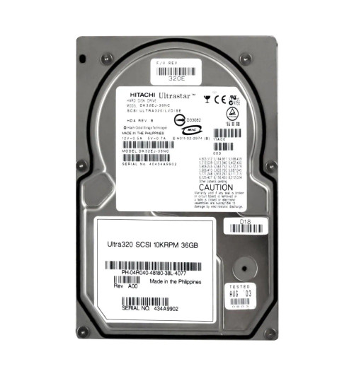 04R040 - Dell 36GB 10K Ultra320 SCSI 3.5" Hot-Swap HDD