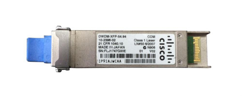 DWDM-XFP-54.94 - Cisco 10Gb DWDM 80km 1554.94nm Duplex LC XFP Transceiver