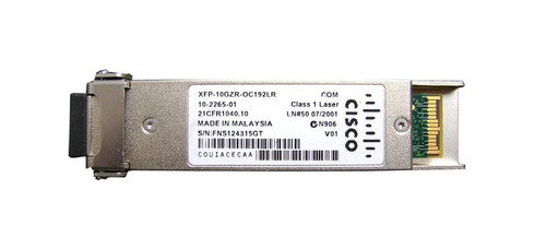 XFP-10GZR-OC192LR= - Cisco 10Gb 1550nm 80km Duplex LC XFP Transceiver