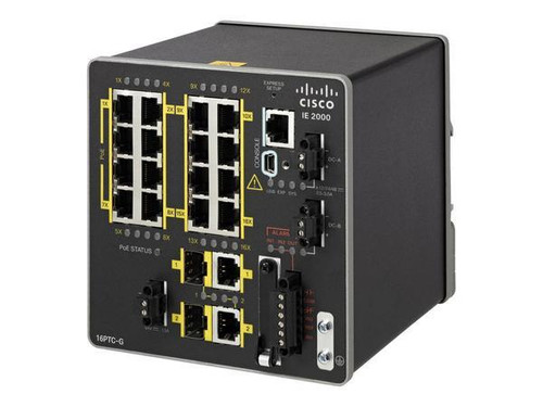 IE-2000-16TC-G-L= - Cisco 16-Port 10/100 2 SFP 2 T/SFP Network Switch