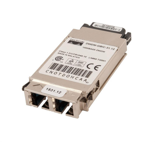 DWDM-GBIC-31.12 - Cisco 1.25Gbps DWDM 80km 1531.12nm SC GBIC Transceiver