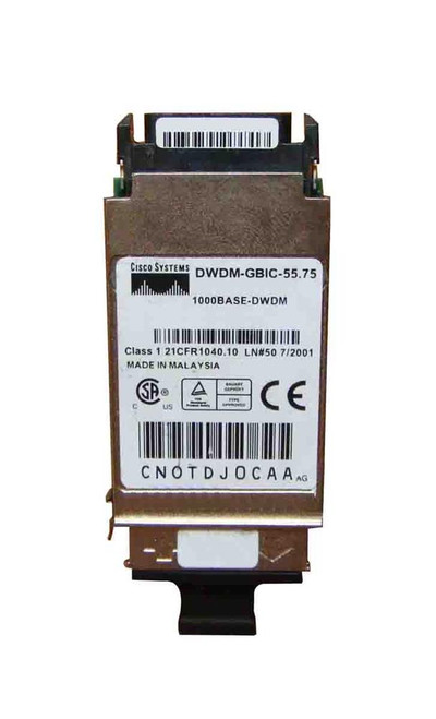 DWDM-GBIC-55.75-RF - Cisco 1.25Gbps DWDM 80km SC GBIC Transceiver