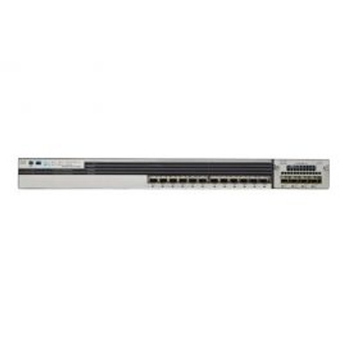WS-C3750X-12S-E - Cisco Catalyst 3750 12-Ports GE SFP IP Services Manageable Layer3 Rack-mountable 1U Switch