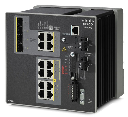 IE-4000-4T4P4G-E - Cisco IE-4000 12-Port Gigabit PoE Layer 3 Switch