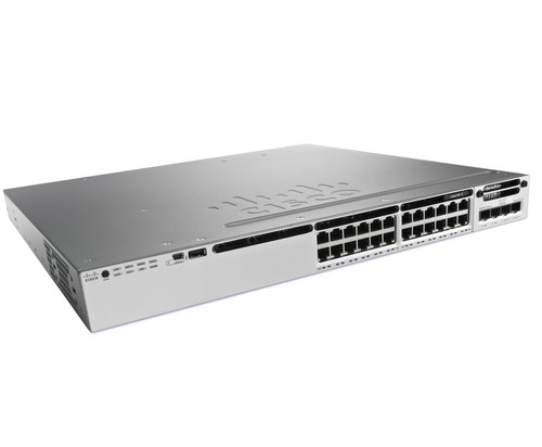 WS-C3850-24U-L - Cisco Systems Catalyst 3850 24-Ports RJ-45 10/100/1000Base-T UPoE Managebale Layer3 Rack-mountable 1U Stackable Switch