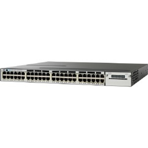 WS-C3750X-48P-L= - Cisco Catalyst 3750X-48P Switch Layer 3 - 48 X 10/100/1000 Ethernet Poe+ Ports - Lan Base - Managed - Stackable